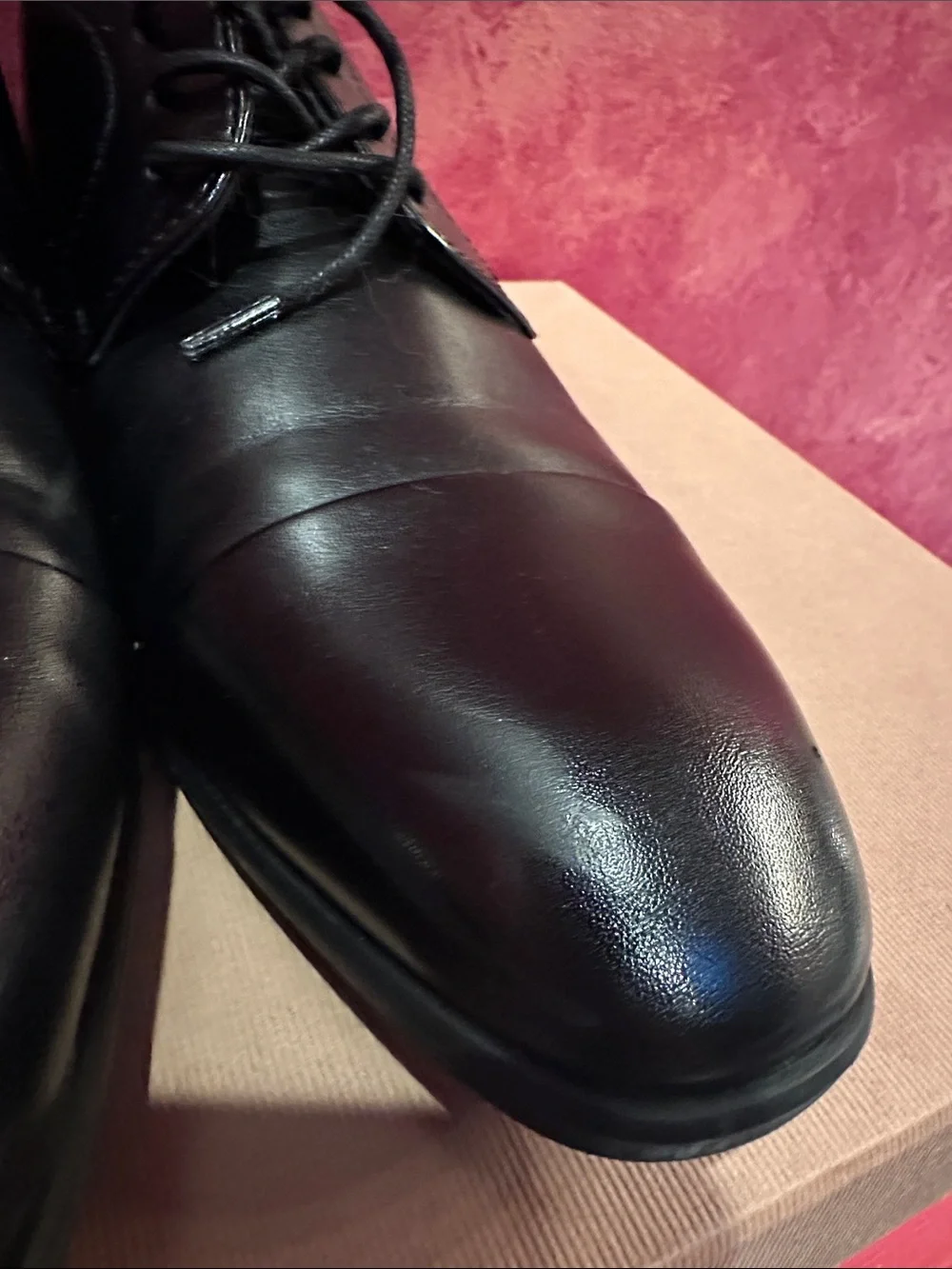ALFANI Classic Black Cap-Toe Men's Dress Oxfords shoes , 9 M